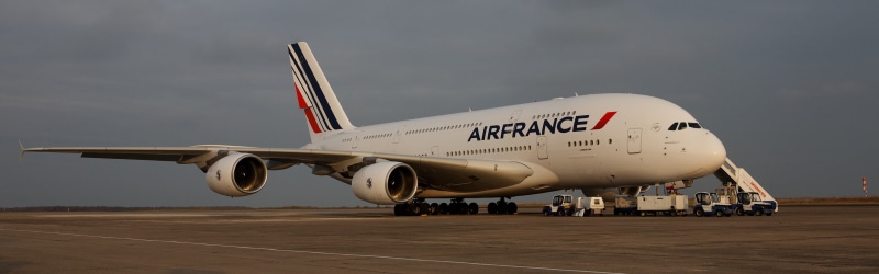 airfield, business, military, plane, A380, travel, white, airport, mode of transportation, airport runway, airfrance, side view, nature, flying, Airbus A-380-861