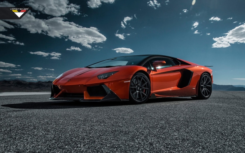 sky, Lamborghini Aventador Zaragoza, land vehicle, speed, road trip, convertible, road, wheel, Lamborghini, 1080P, racecar, mode of transportation, orange
