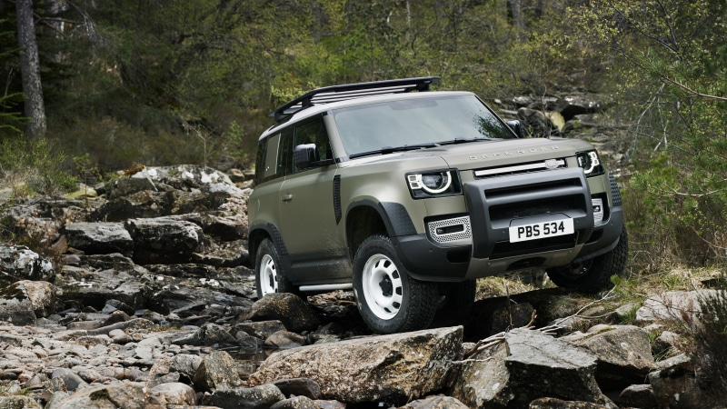 Land Rover Defender, 90 D240 SE, Land Rover Defender 90 D240 SE, Kamni, Land Rover, 4K, Defender, snow
