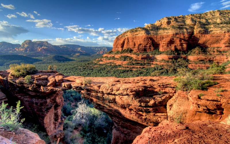 outdoors, sedona, solid, geology, arid climate, formation, 2K, mountain, devils, idyllic, eroded, travel destinations, united, tranquility, bridge, tree