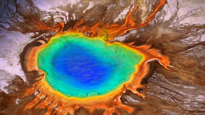solid, yellowstone national park, beauty in nature, geology, 1080P, multi colored, pattern, travel destinations, no people, environment, turquoise colored