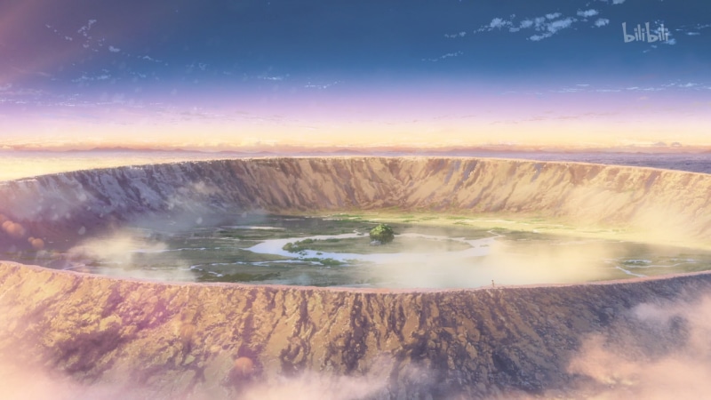 tranquil scene, no people, Kimi no Na Wa, motion, scenics - nature, Makoto Shinkai, flowing water, sky, idyllic, anime, non-urban scene, travel destinations