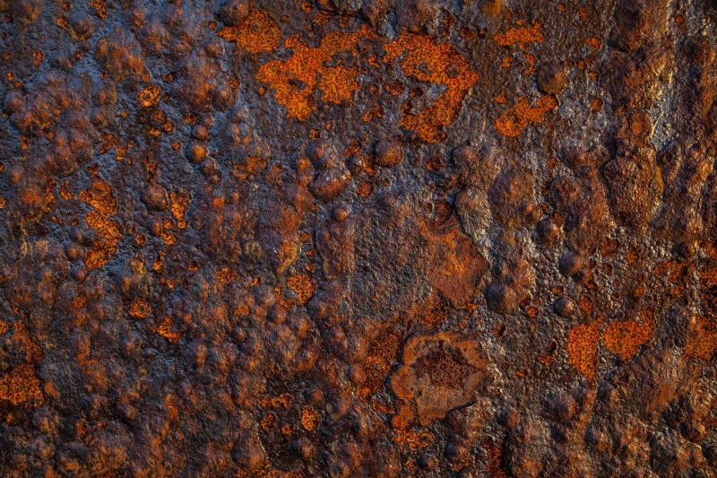 metallic, iron - Metal, Dungeness, Kent, pattern, rock - object, eroded, dirty, orange color, layered, old, geology, England, degraded, textures, close