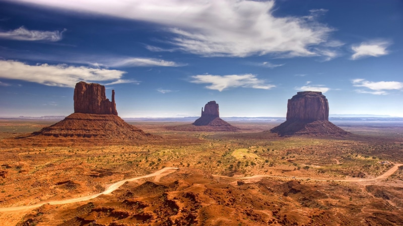 united states, usa, sky, arizona, utah, skies, desert, monument valley, sandstone, 4K, landscape