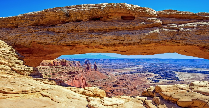 rock - Object, day, landscape, time, Rock Formation, Mesa Arch, southwest USA, national, extreme Terrain, 8K, scenics, Canyonlands National Park, canyon