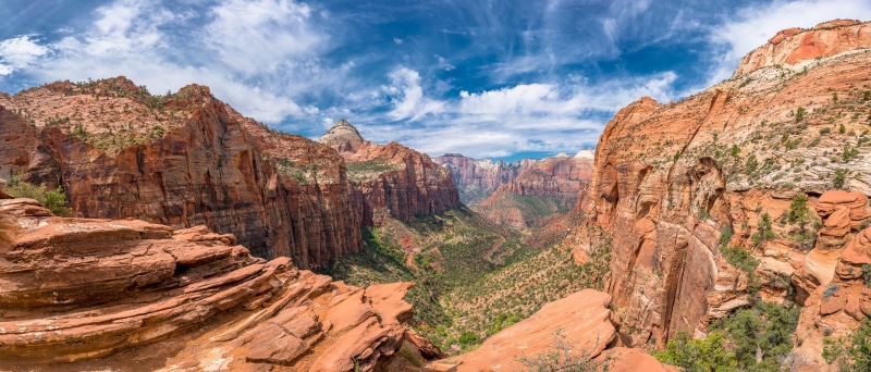 vacation, rock formation, cloud - sky, grand, red, environment, stone, erosion, tree, rock - object, land, cliff, outdoor, hiking, scenic, river, scenery