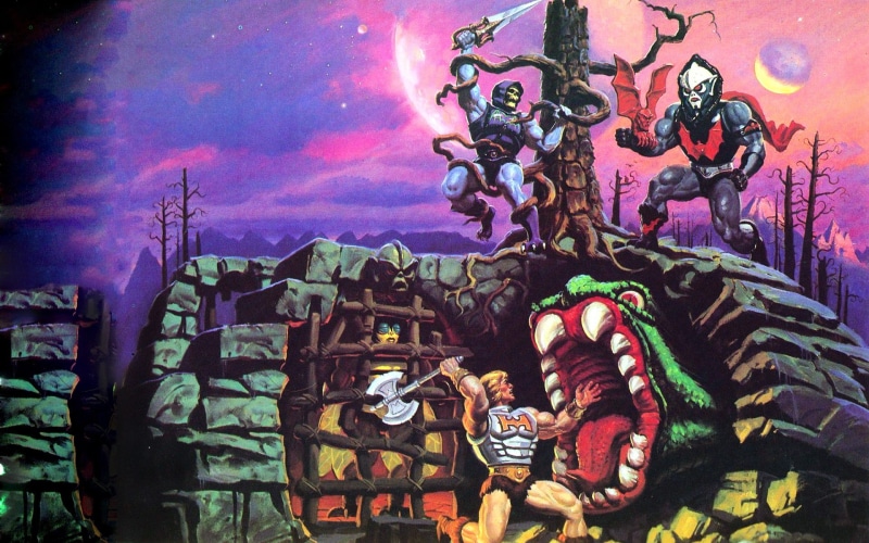 building, sculpture, no people, 1080P, architecture, He-Man, creativity, illuminated, nature, cloud - sky, Skeletor, male likeness, representation, statue