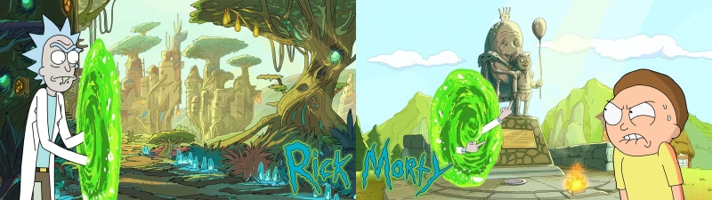 Rick And Morty, 4K, Dual display, Dual Monitors