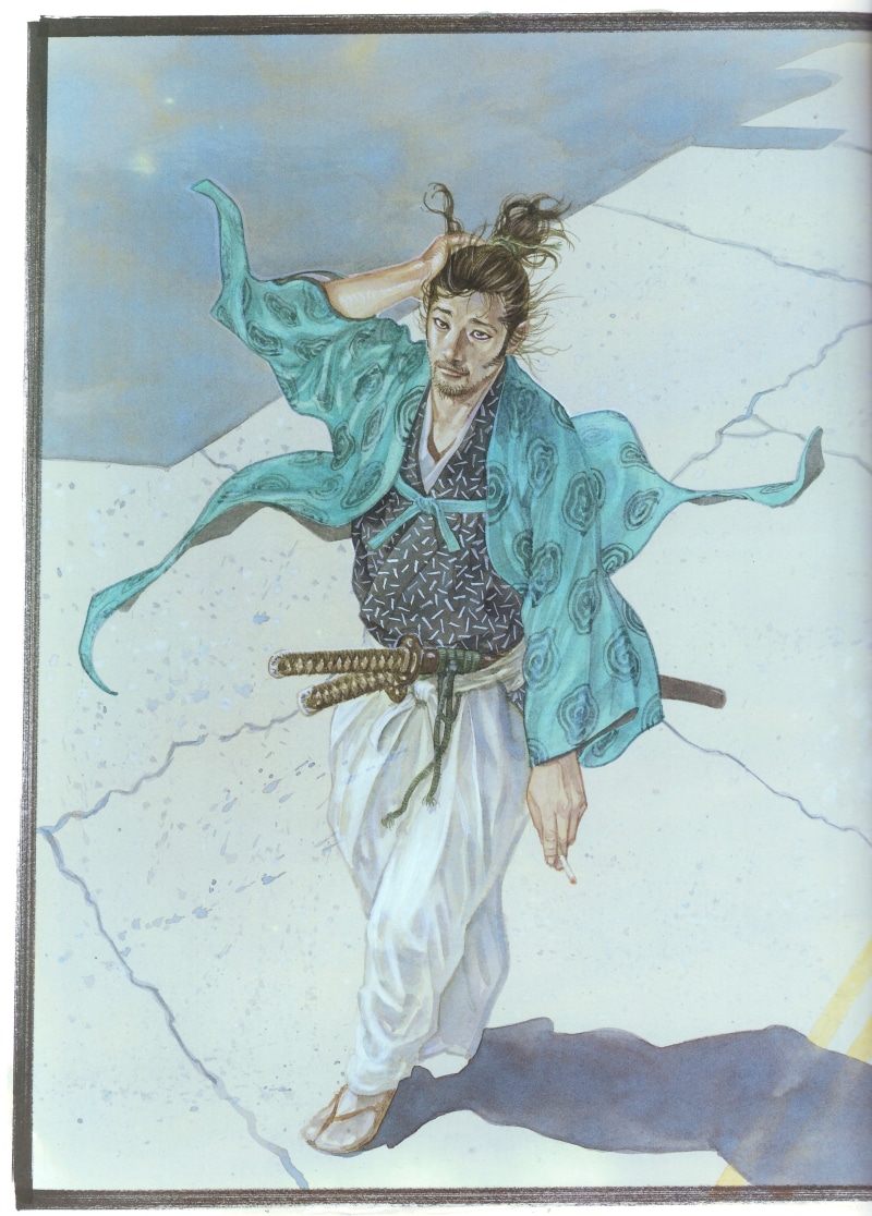 samurai, sword, 4K, Inoue takehiko, watercolor, Vagabond, Vagabond: Water