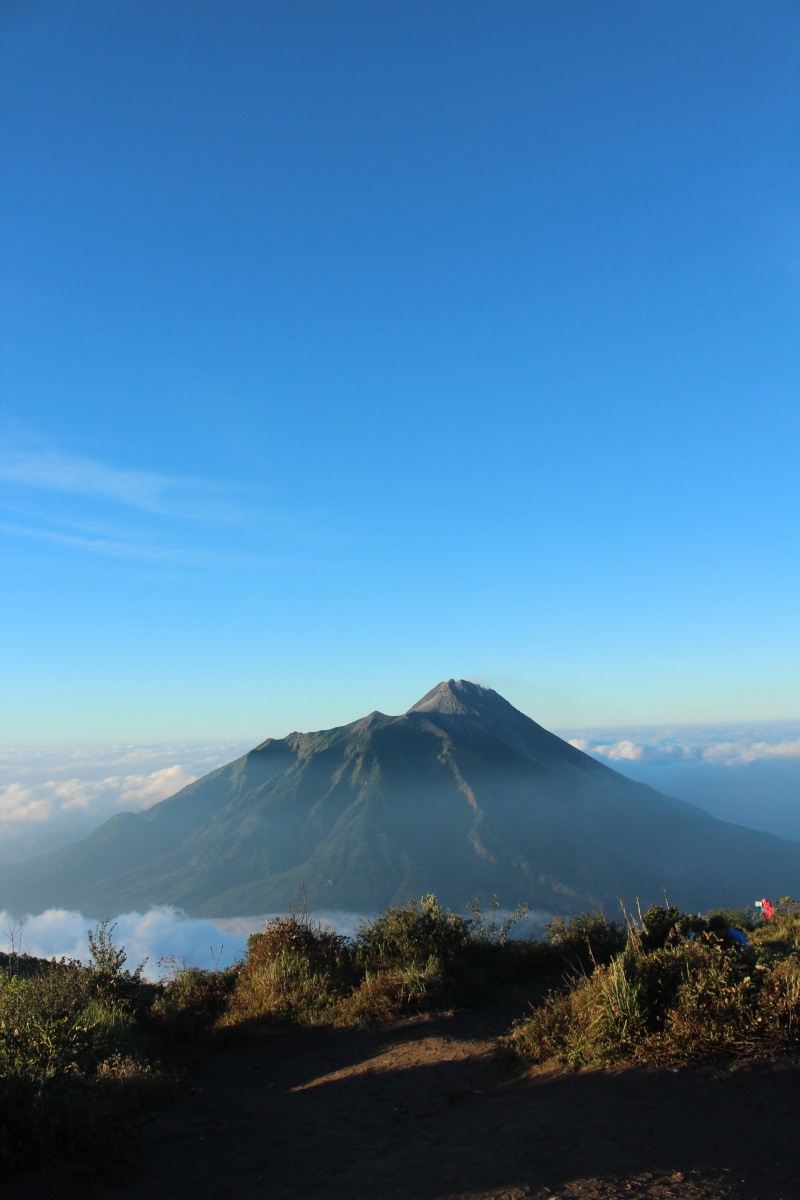 merbabu, blue, tranquility, plant, no people, day, copy space, scenics - nature, sky, remote, mountain peak, indonesian, 5K, land, mountain, beauty in nature