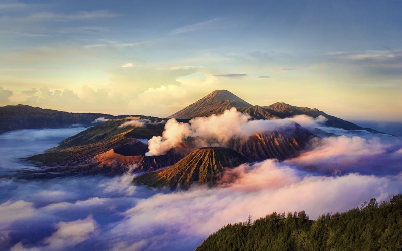 1080P, Volcano, Indonesia, Cloud, Mount Bromo, Bromo, Volcanoes, Java (Indonesia)