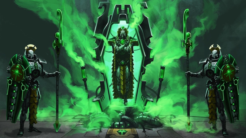 lich guard, awakening, necron lord, 1080P, Warhammer, Warhammer 40 000, Lord nekron, Necrons, guards