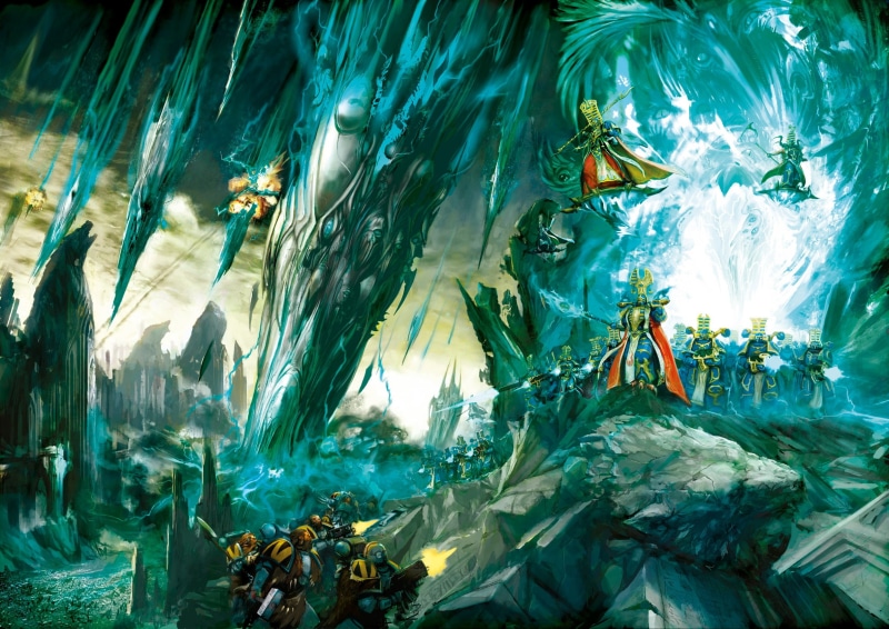 1080P, space marines, sorcerer magic, chaos, demon, Warhammer 40 000, Thousand Sons