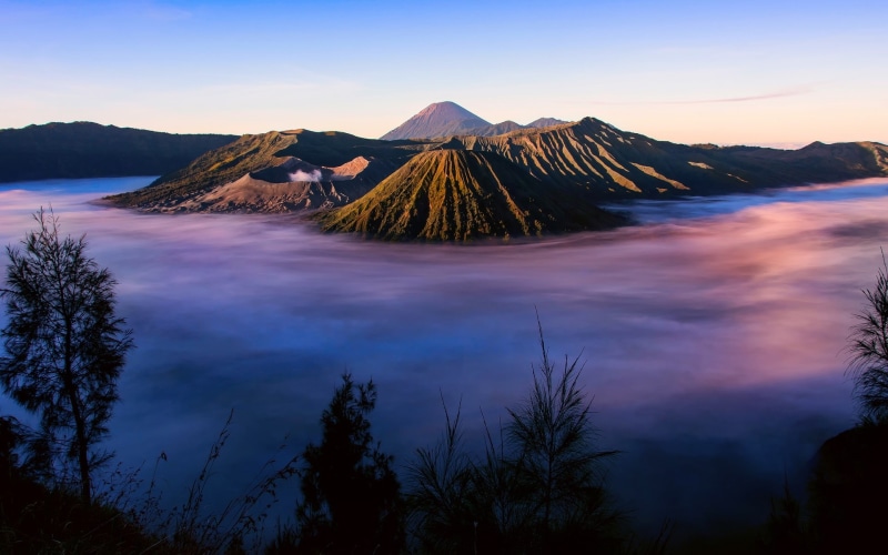 Morning, Java, Fog, Volcano, 1080P, Indonesia, Tengger