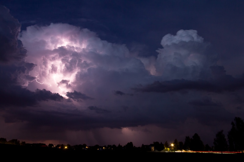no people, environment, night, silhouette, outdoors, 4K, cumulonimbus, storm cloud, beauty in nature, sky, thundercloud, landscape, power in nature, scenics - nature