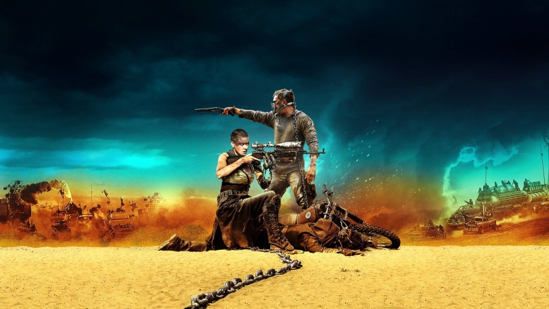 military, 1080P, men, clothing, weapon, digital, people, couple - relationship, standing, adult, aggression, males, Charlize Theron, Mad Max: Fury Road