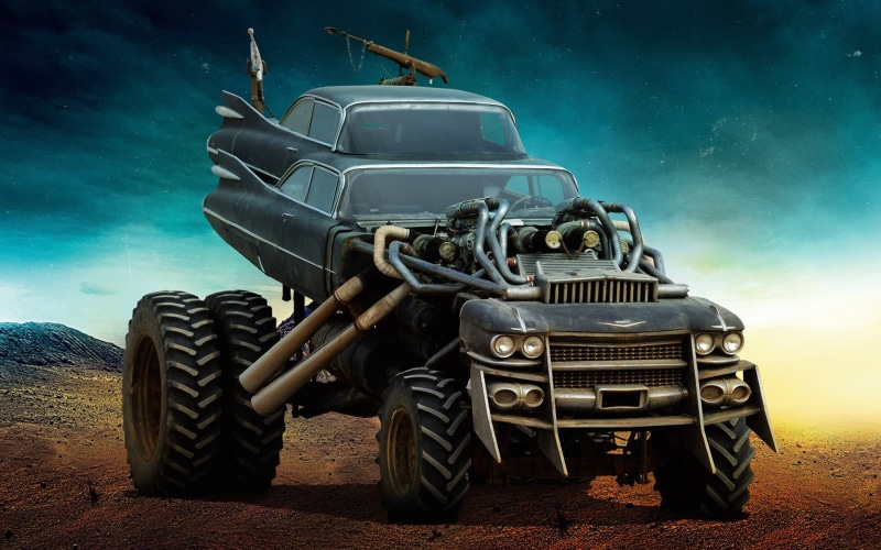 cloud - sky, nature, land, mode of transportation, black, monster, aggression, illustration, field, land vehicle, day, motion, transportation, adventure
