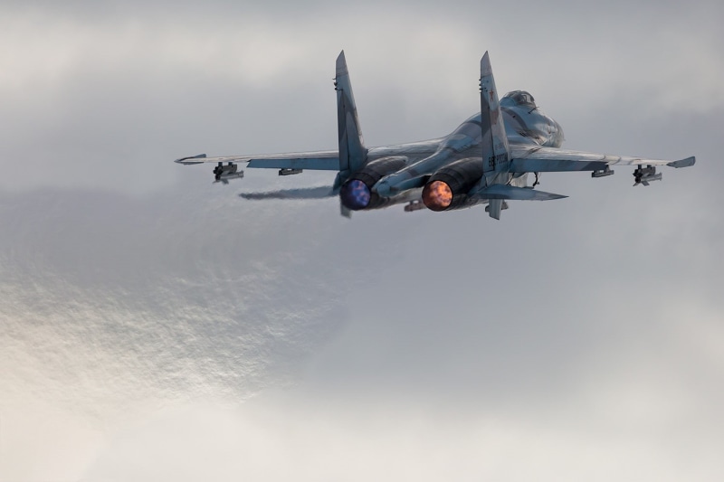 Russian Air Force, jet fighter, military aircraft, 720P, military, Sukhoi Su-27