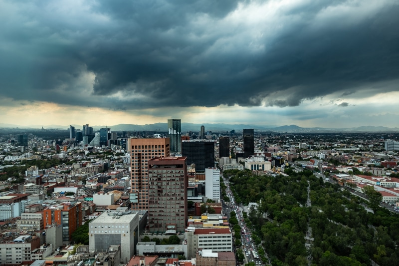 crowd, mexico, sky, storm cloud, ominous, city, cityscape, outdoors, building exterior, torre latinoamericana, nature, cloud - sky, building, office building exterior