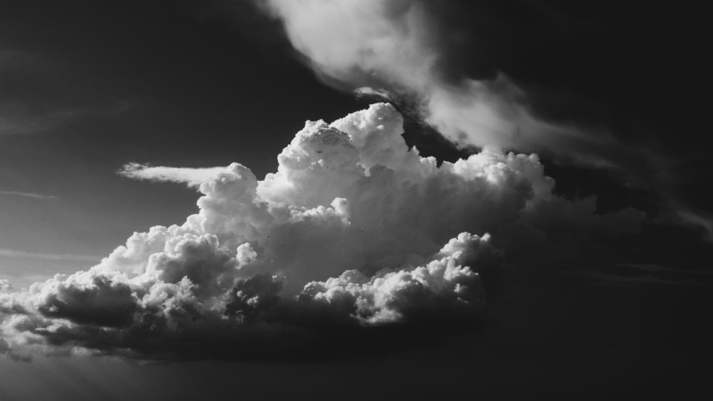 nature, clouds, storm, ominous, power in nature, sky, cumulus Cloud, dramatic Sky, grayscale, beauty in nature, cloud, thunderstorm, backgrounds, day, photography