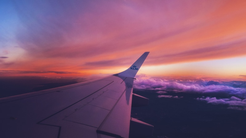 above, white, transportation, dramatic sky, sky, photograph, journey, flight, aircraft Wing, purple, mode of transportation, looking Through Window, vacations