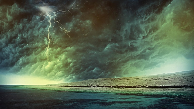 power in nature, rain, cloudy, scenics - nature, thunderstorm, stormy, ominous, storm, overcast, sea, environment, water, beauty in nature, 1080P, weather