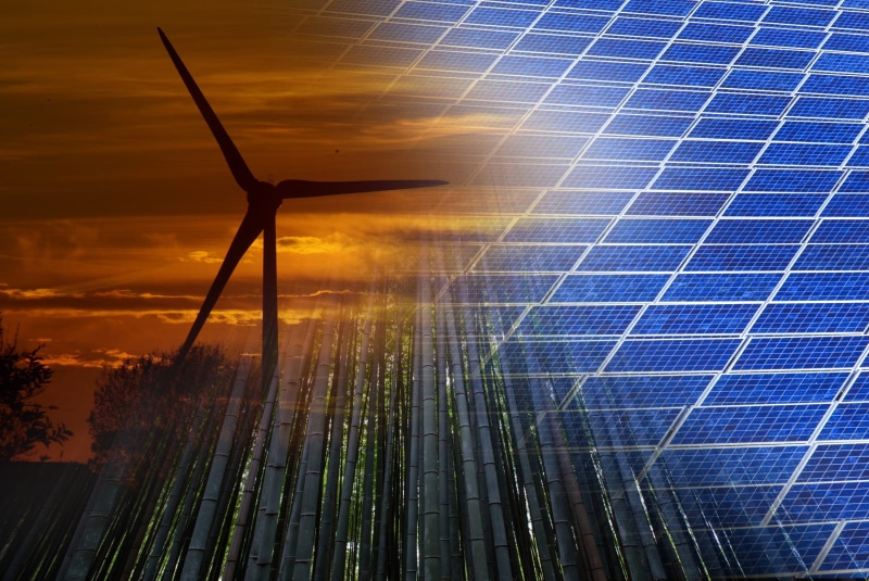 solar Power Station, golden, low angle view, fuel and Power Generation, sky, renewable energy, futuristic, hour, turbine, industry, sun, 1080P, sustainable resources