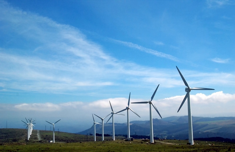 fuel and Power Generation, nature, sustainable resources, sky, recycling, power in nature, blue, wind turbines, no people, field, landscape, wind power