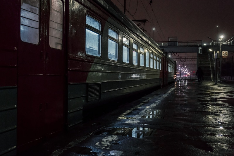 rain, built structure, nature, abandoned, outdoors, glass - material, colors, railroad car, no people, wet, mode of transportation, architecture, city
