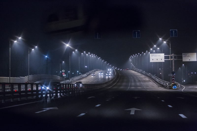 cityscape, dark, glow, travel, transportation, 2K, fog, light, urban, russia, road marking, car, motion, life, city, aesthetic, street, city life