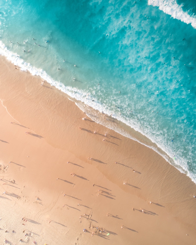 aerial shot, people, beauty in nature, ocean, seashore, drone footage, vacations, shore, aerial photography, sport, waves, nature, oceanshore, seascape