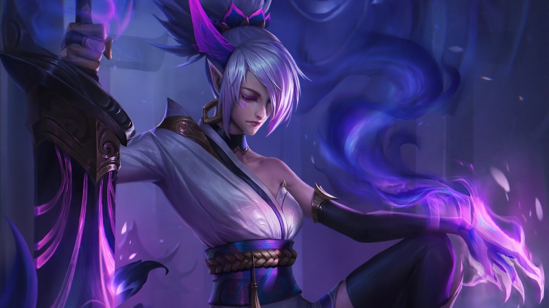 4K, Riven (League of Legends), spirit blossom, League of Legends, Riven, PC gaming