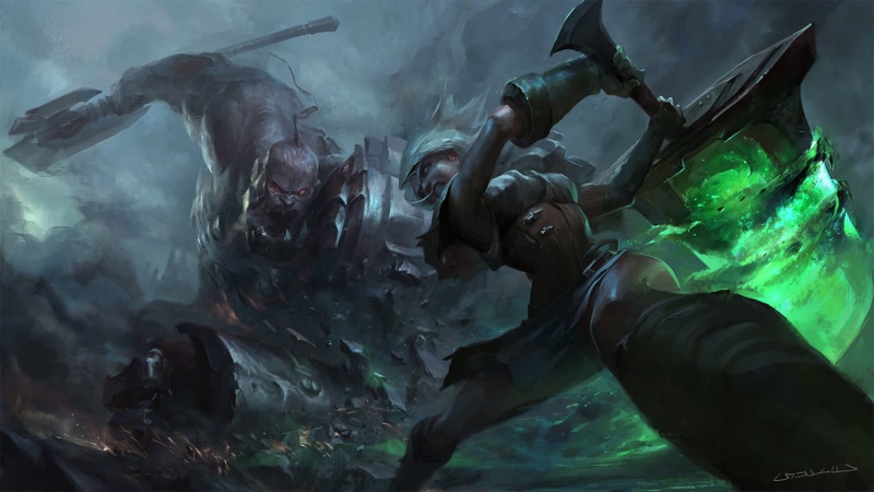 League Of Legends, Riven (League Of Legends), Video Game, 1080P, Sion (League Of Legends)