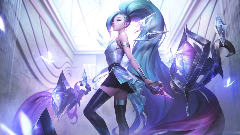 Seraphine (League of Legends), Riot Games, music, 4K, League of Legends, K/DA, kda, Seraphine