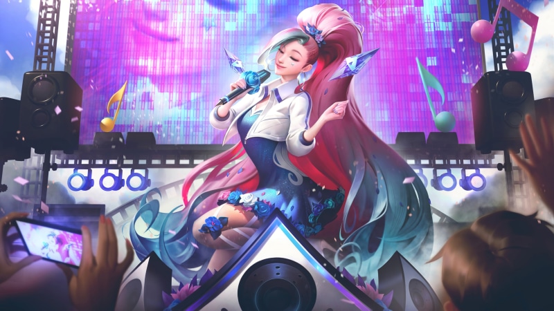 League of Legends, music, kda, K/DA, 4K, Seraphine (League of Legends), Riot Games, Seraphine