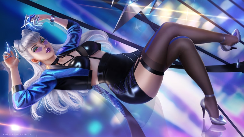 video game art, looking at viewer, colorful, video games, long hair, fantasy girl, fantasy art, fan art, Wickellia, illustration, League of Legends, video game characters