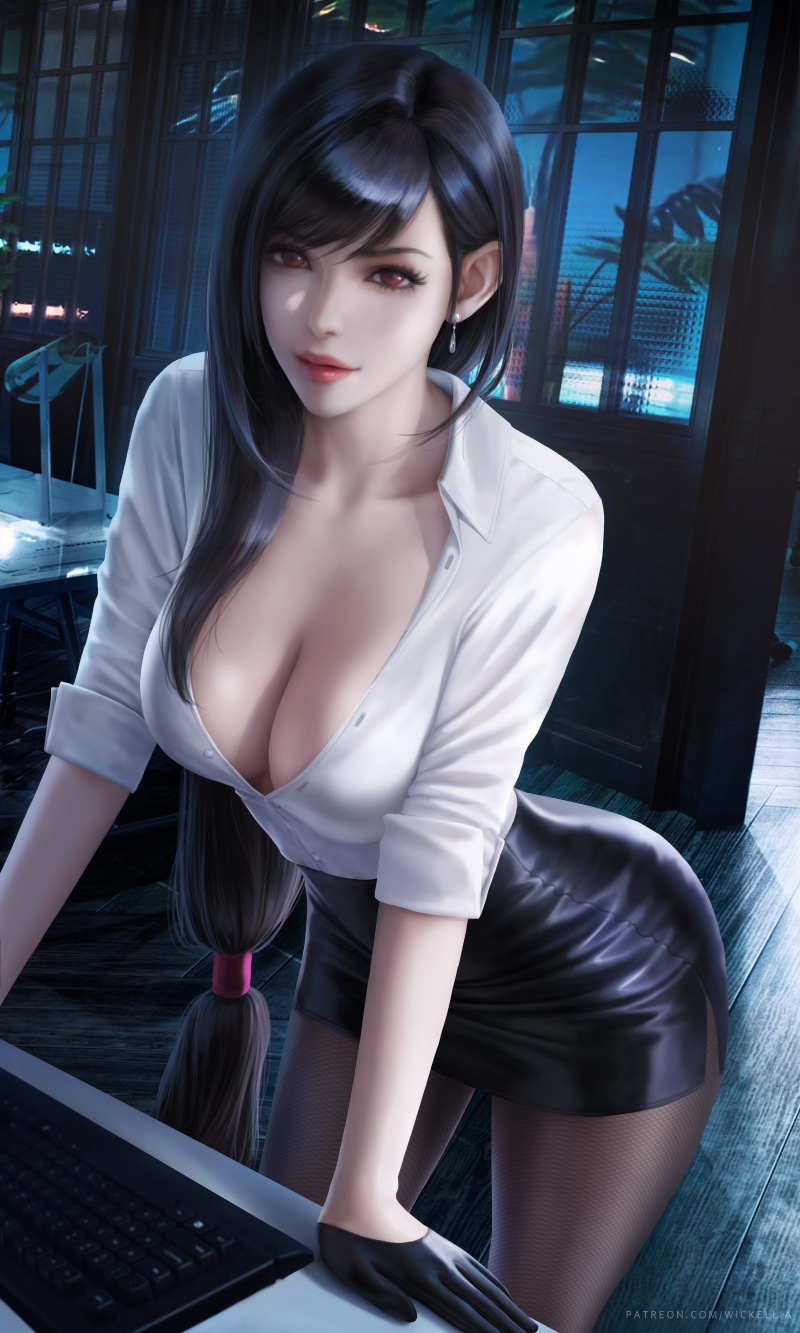 video game art, drawing, vertical, fantasy art, skirt, long hair, portrait display, fantasy girl, red eyes, shirt, video game girls, looking at viewer