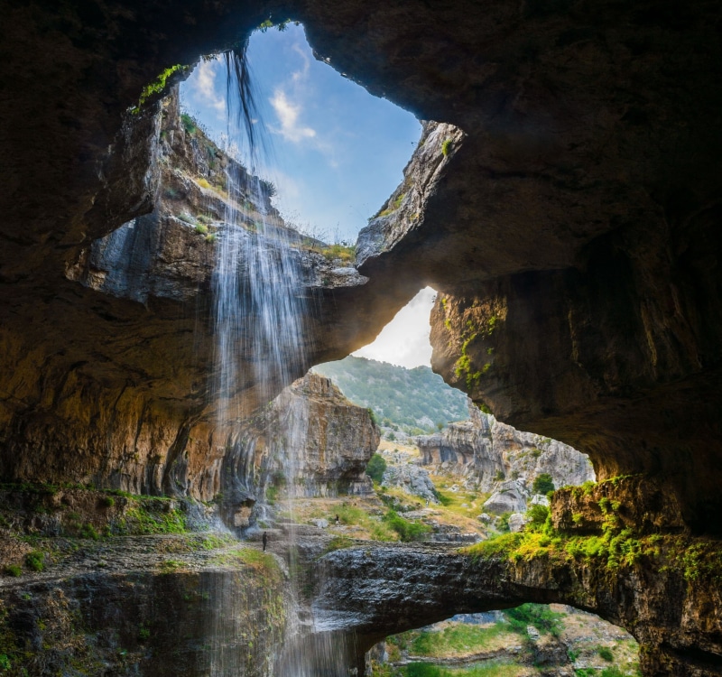 non-urban scene, cave, 2K, rock formation, erosion, scenics - nature, rock, physical geography, nature, waterfall, rock - object, gorge, eroded, formation