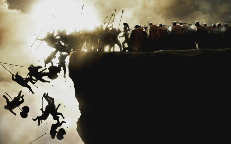 300, cliff, movies, hd, fall, 1080P