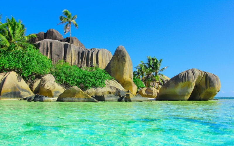 nature, rock, scenics - nature, waterfront, no people, tranquility, turquoise colored, tropical, tranquil scene, water, gray, 1080P, day, flowing water
