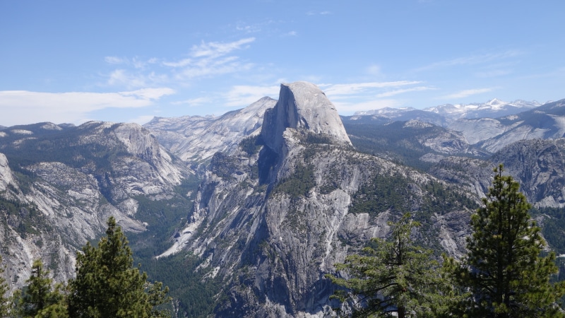 national park, california, 5K, united states, rock formation, view, panorama, yosemite national park, half dome