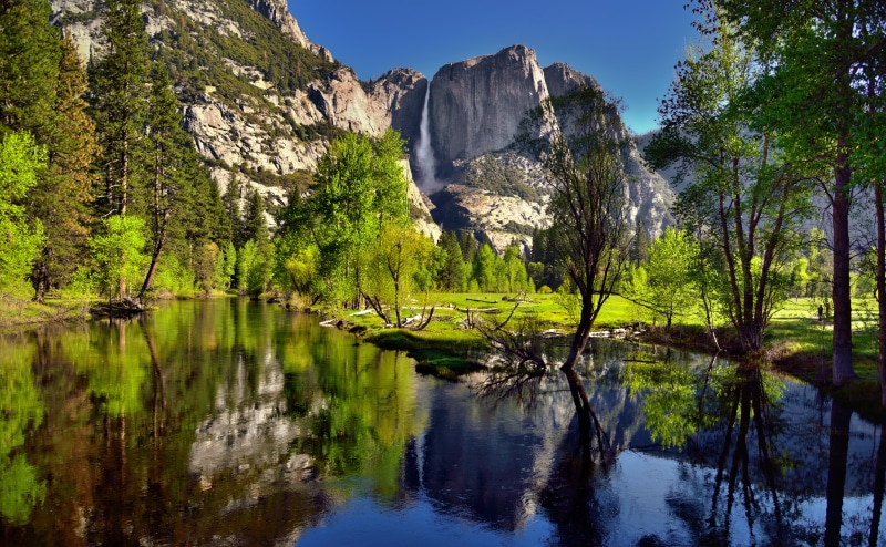 cliff, tree, reflection, NE, Yosemite National Park, mountain, Capture, beauty In Nature, Merced River, Central, Water, Pro  Day, Yosemite Fall, Edited