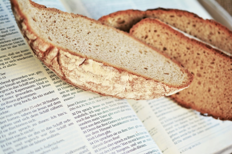 live, food, publication, slice, wellbeing, bread, god, faith, christian faith, western script, gospel, text, still life, brown bread, church, healthy eating
