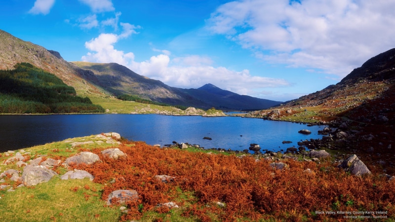 black, valley, killarney, county, ireland, 2K, Europe, kerry