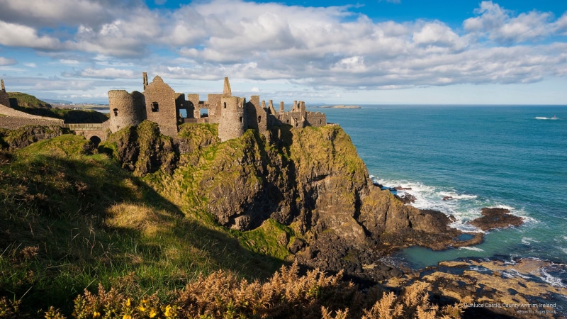 ireland, 2K, dunluce, county, antrim, castle, Architecture