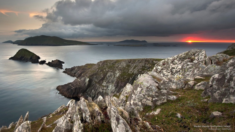 ireland, 2K, islands, blasket, kerry, Sunrises/Sunsets, county