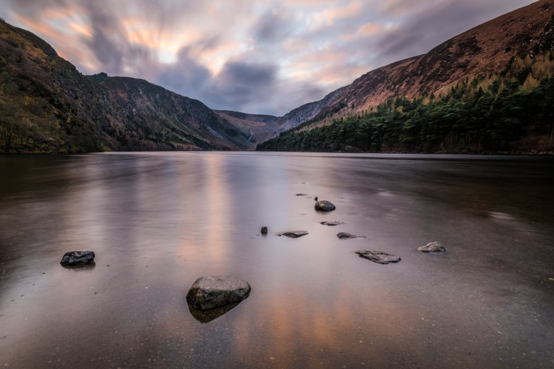 water, layered, Glendalough, fine art, yellow, tranquil, depth, photograph, xpro2, europe, scenics, natural, forest, dublin, lake, nature, outdoors, landscapes