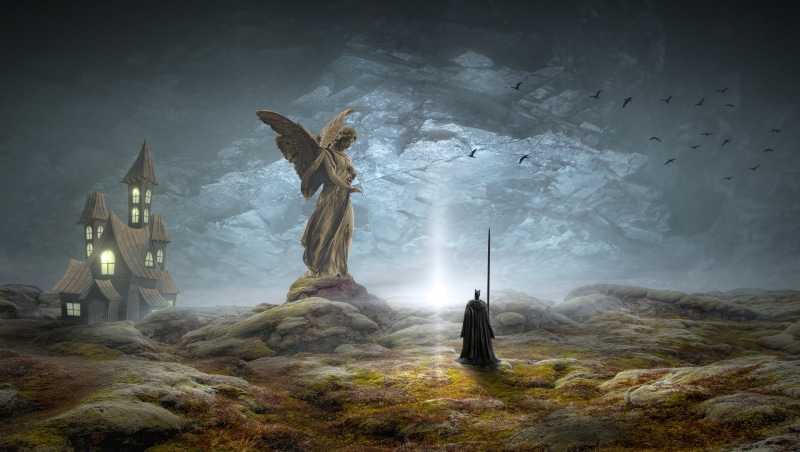 nature, craft, creativity, fantasy picture, sky, mystical, light, home, magical, fantastic, solid, mysterious, fairytale, art and craft, stone, dream, atmospheric
