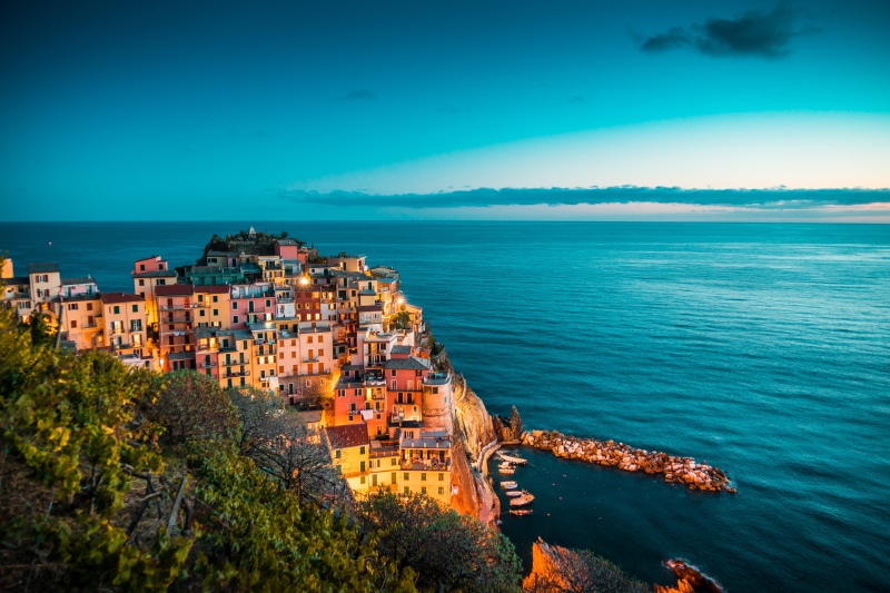 top, coast, old town, evening, rocks, townscape, horizon, italy, no people, nature, horizon over water, built structure, traveling, coastline, outdoors