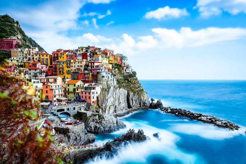 rocks, 1080P, italy, manarola, landscape, terre, building, coast, sea, ligurian, cinque